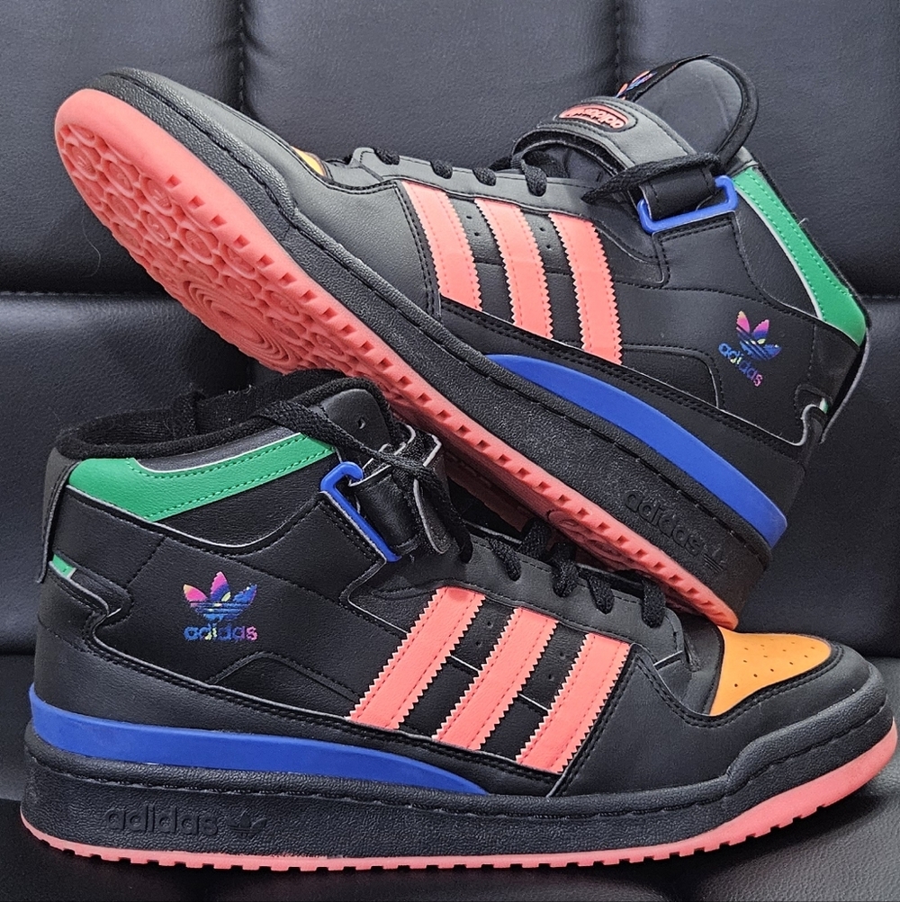 Adidas Forum Mid Core Black Multi-Color
